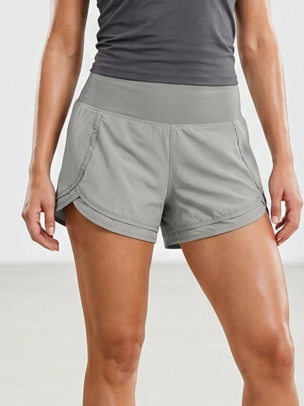 NWT | Soothfeel Gray Technical Running Shorts | Zipper Pocket | XL